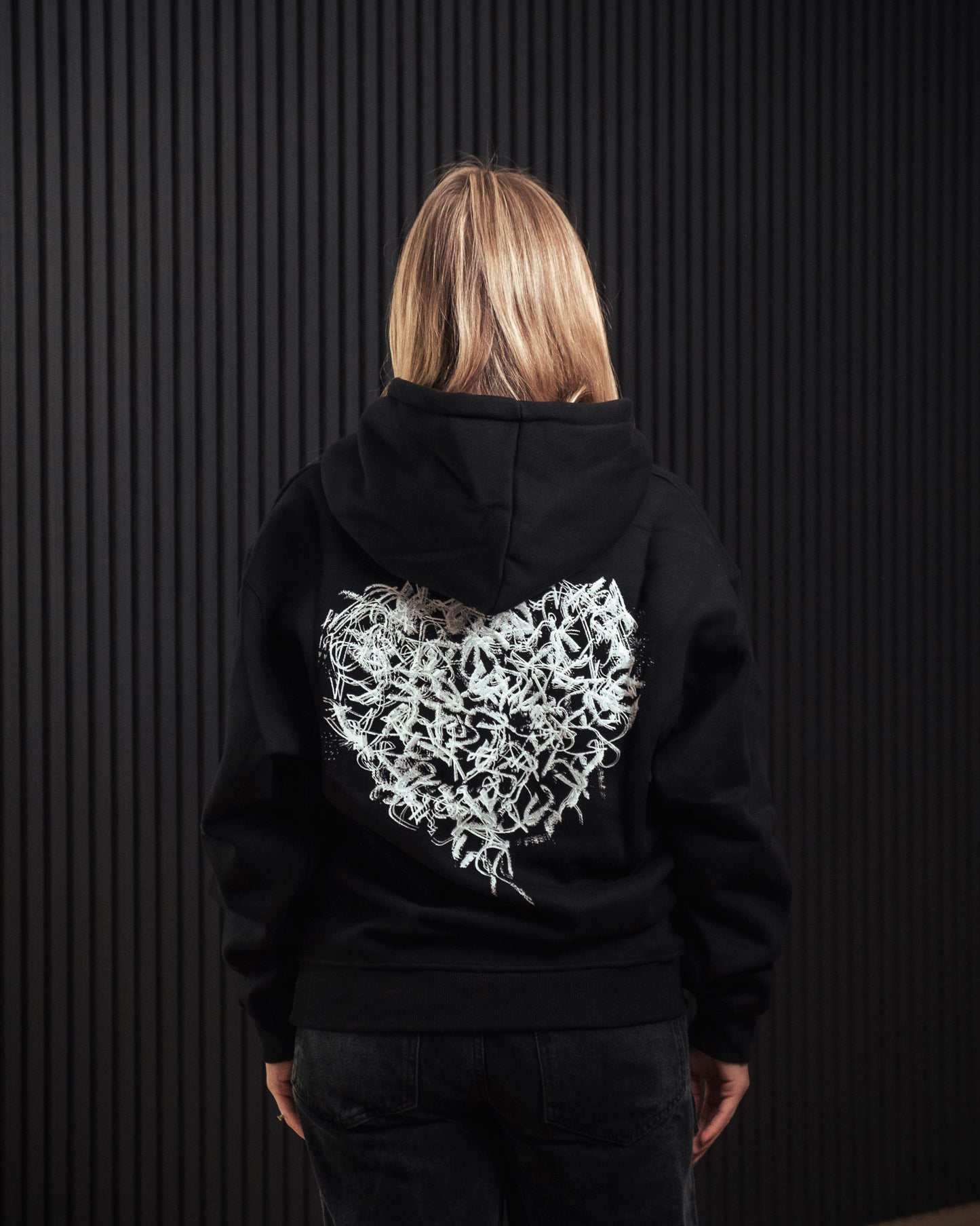 »Lia Heart Black & White« Hoodie