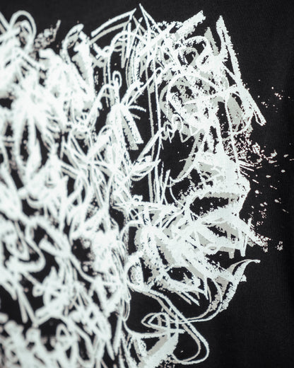 »Lia Heart Black & White« T-Shirt Black